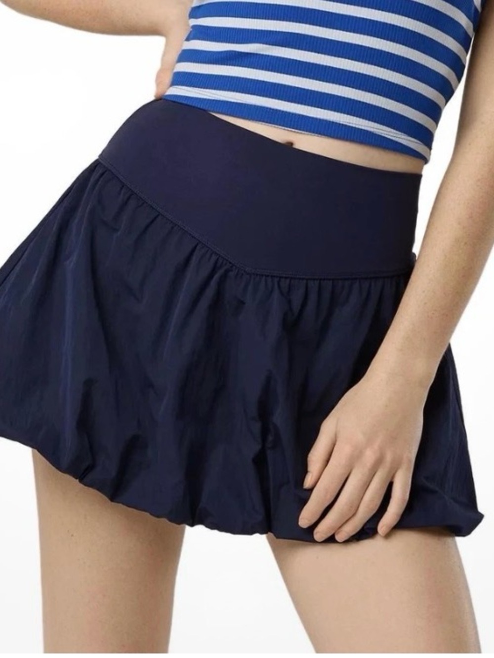 aerie Navy Blue Bubble Skort